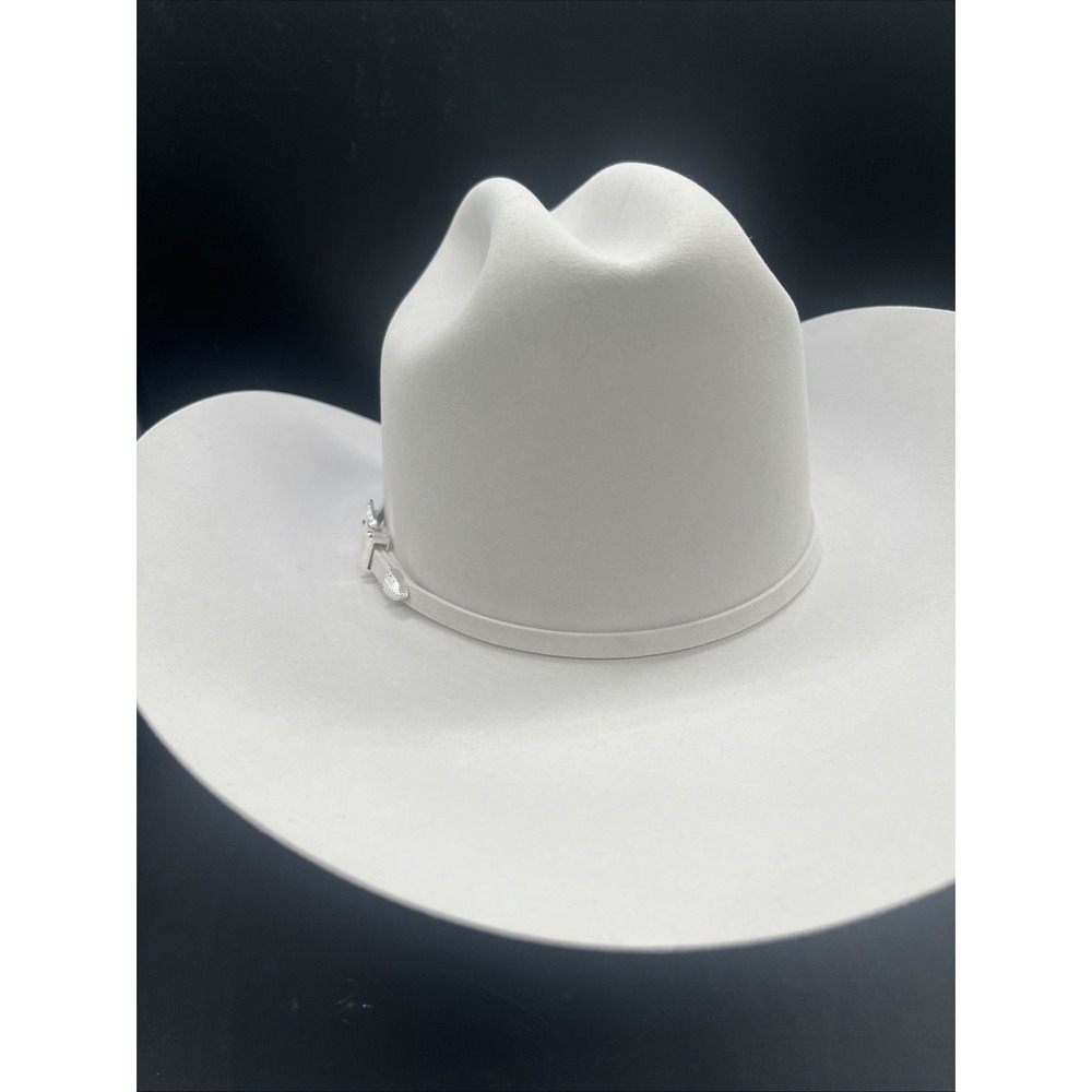 Vtg American Hat Co 8X Fur Felt Cowboy Hat Size 7 Long Oval With Box Silverbelly